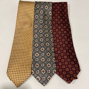 3 Jos.A.Bank 100% Silk Neckties